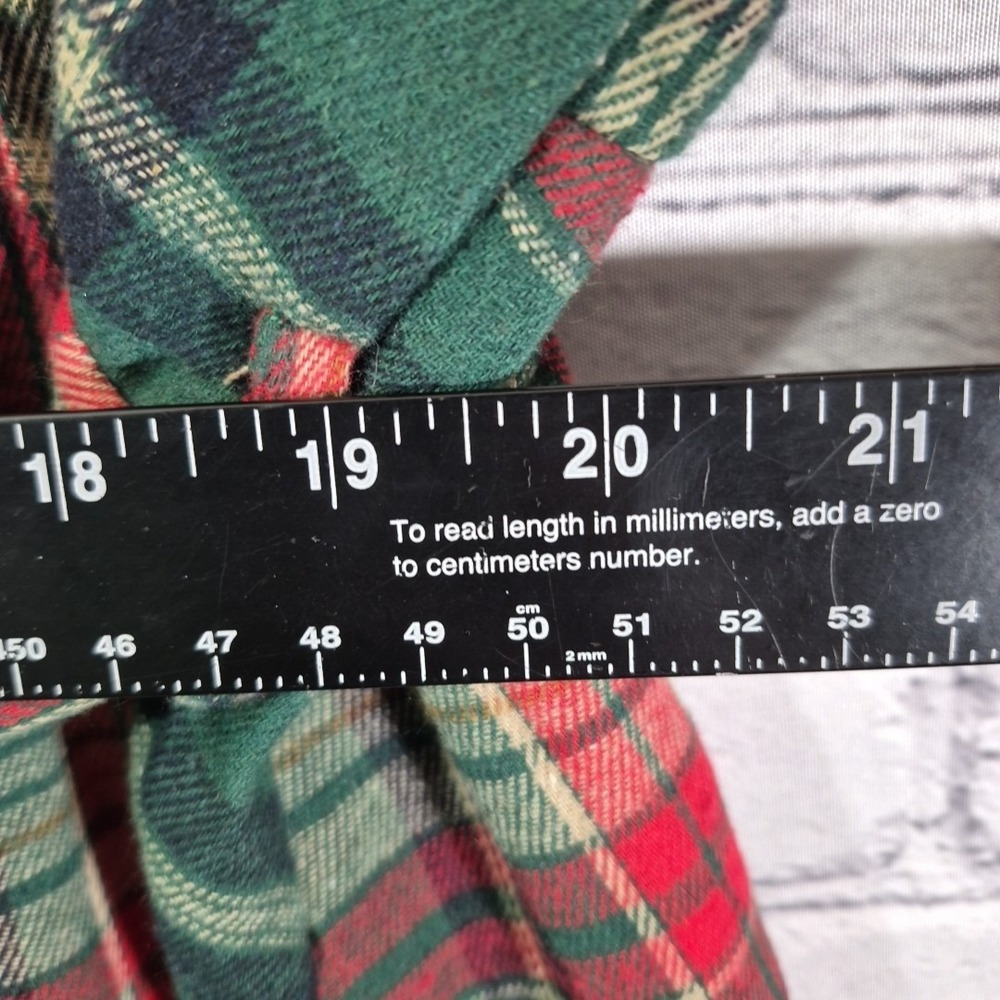 BloomChic Green Red Plaid Flannel‎ Button Front Shirt Dress Plus Sz 18-20 New - Picture 11 of 13